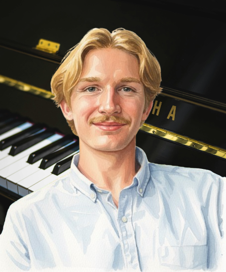 Julian Woodman, classical pianist at the University of Texas at Austin